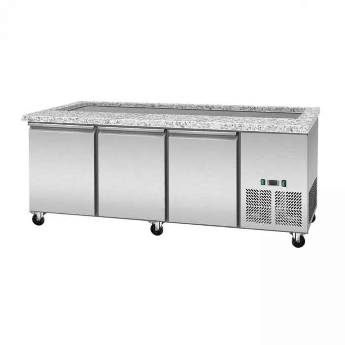 Kühltisch Snack Line 5x GN1/1 Granit Rosa Grau - ohne Glas - 188x82x85.5 - Gastrohot