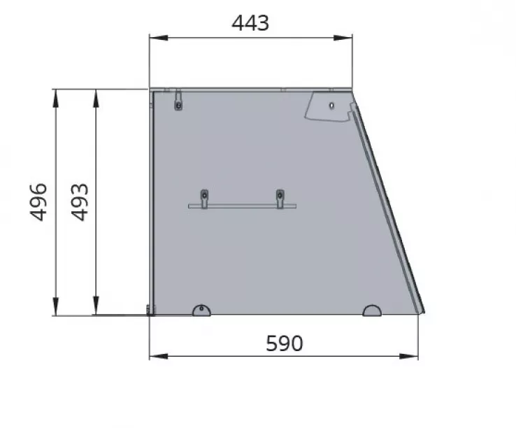 Kalte Theke, 5x GN1/1, Granit rosa-grau, 188x82x85.5 Glasaufbau Klarglas mit Zwischenablage, H=496mm