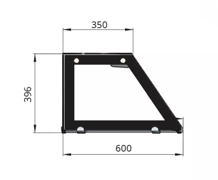 Kalte Theke, 5x GN1/1, Granit Star Galaxy schwarz, 188x82x85.5
