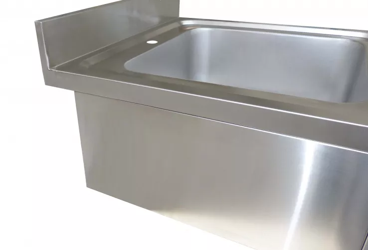 Spültisch aus Edelstahl – 2 Becken rechts, 140×60 cm