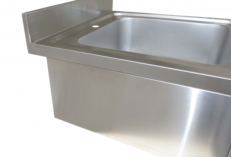 Spültisch aus Edelstahl – 2 Becken links, 140×70 cm