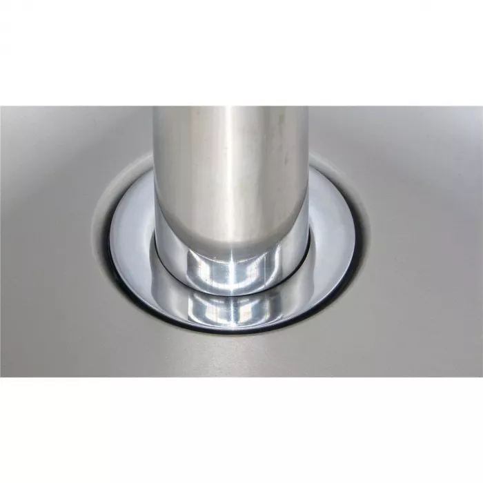 Spültisch aus Edelstahl, zwei Becken rechts, 160 x 60