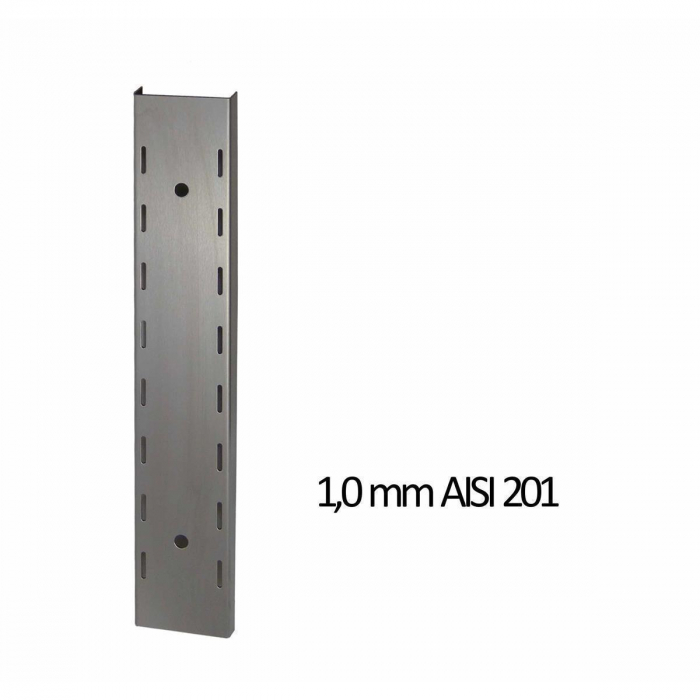 Wandbord Edelstahl verstärkt, 2 Böden, 80x30