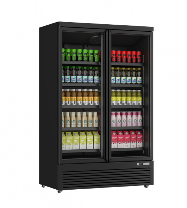 Getränkekühlschrank 1081L Schwarz 0°C bis +10°C Lüfterkühlung