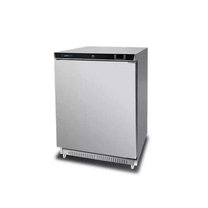 Kühlschrank 200L aus Edelstahl mit LED und Schloss