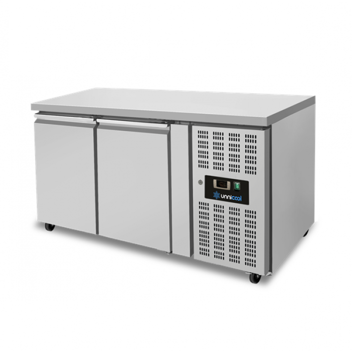 Kühl-Arbeitsbank 2 Türen 1390x700x850mm Umluft R290 Räder