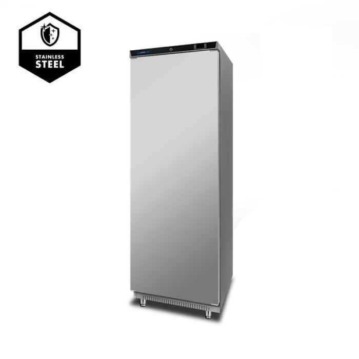 Kühlschrank 1 Tür 400L Edelstahl +2°C bis +10°C automatisch