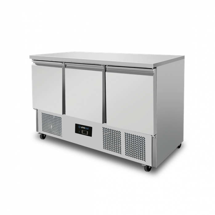 Kühltisch Unnicool 3 Türen Edelstahl 400L +2°C/+8°C GN 1/1