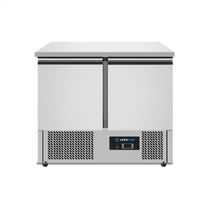Kühltisch Unnicool 2 Türen 240L Edelstahl GN 1/1 +2°C bis +8°C
