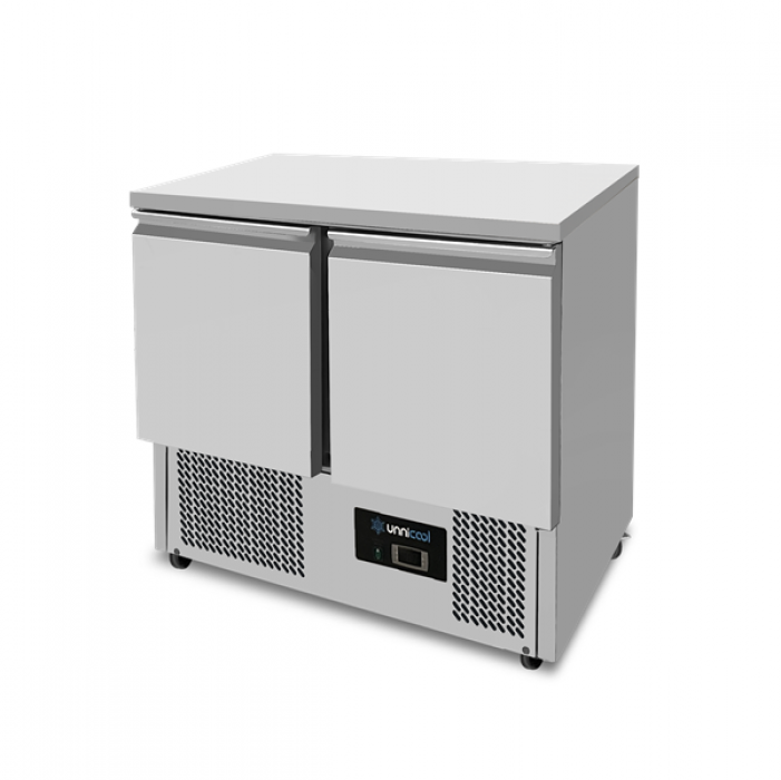 Kühltisch Unnicool 2 Türen 240L Edelstahl GN 1/1 +2°C bis +8°C