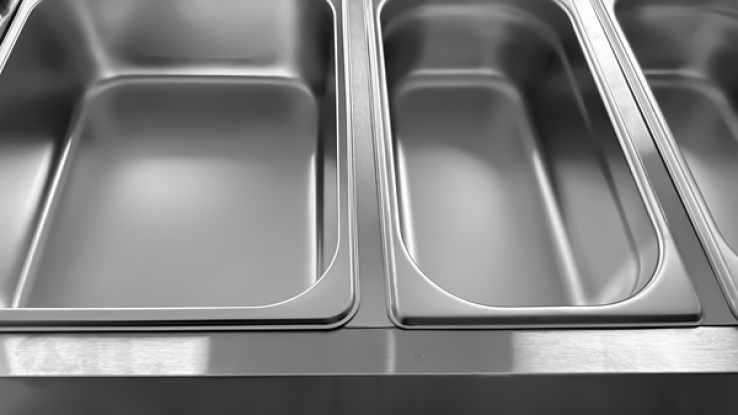 Gekühlte Arbeitsplatte 2000 mm Edelstahl für 9x GN 1/3 Behälter