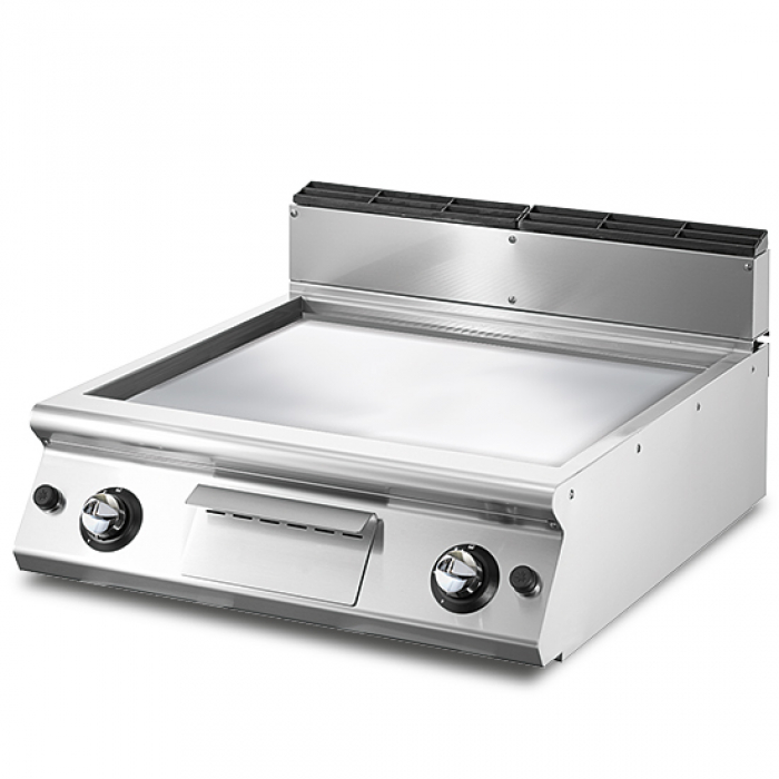 Gas Grillplatte Tischmodell - Glatte verchromte Platte - 51064