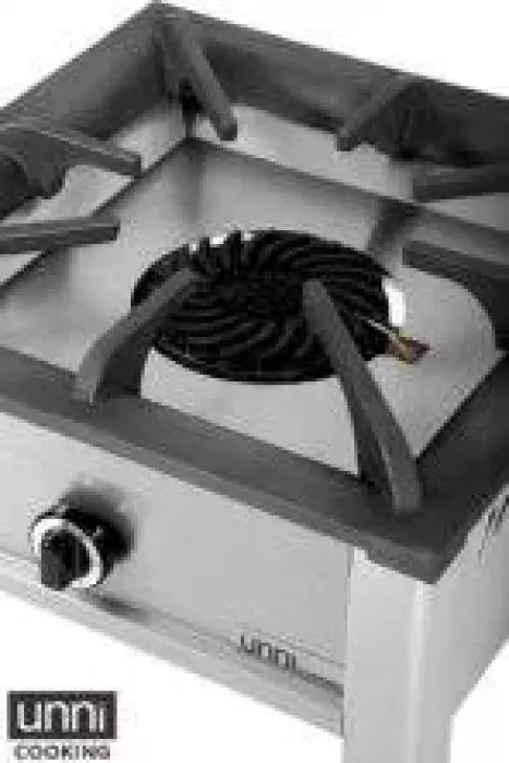 Gasherd UnniCooking 12 kW Edelstahl Gusseisenbrenner kompakt