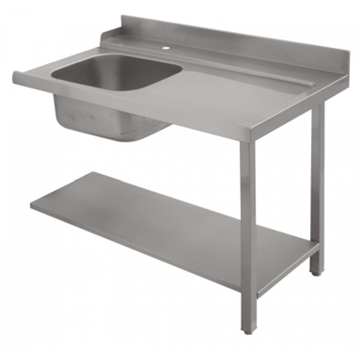 rechter Zulauftisch mit Becken links | B=1500