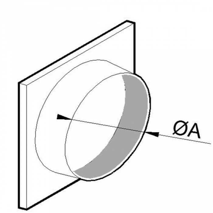 Ansaugstutzen für Aluminiumrohr | ø 400 mm