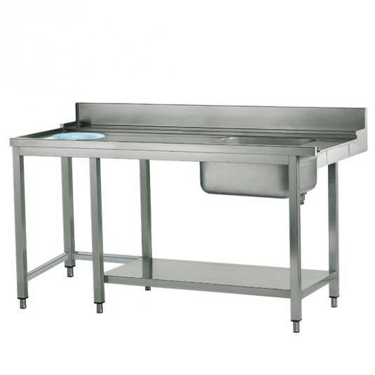 Linker Zulauftisch mit Becken rechts | B=1500