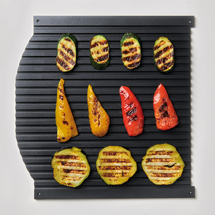 Grillplatte gerillt 286x300 mm - Hochwertige Grillplatte für professionelle Küche - Gastrohot