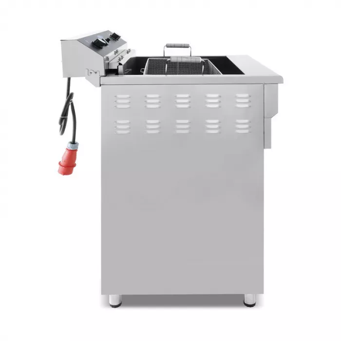 Fritteuse - 45L - 1 Korb - mit Ablasshahn - 400V