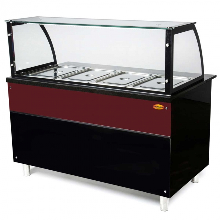 Bain-Marie Einscheiben Sicherheitsglas 5xGN1/1