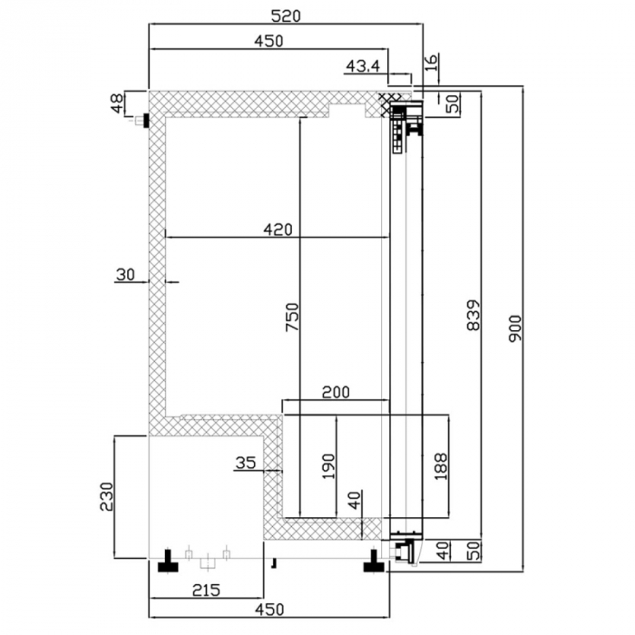 Barkühlschrank mit 2 Glasschiebetüren | 200 Liter