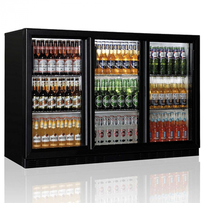 Barkühlschrank mit 3 Glasschiebetüren | 312 L
