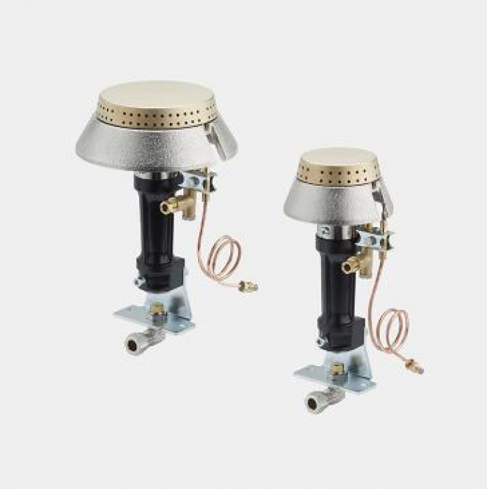 Gasherd OCK-6 mit 6,5 kW italienischen Brennern, vertikal, Zündflamme