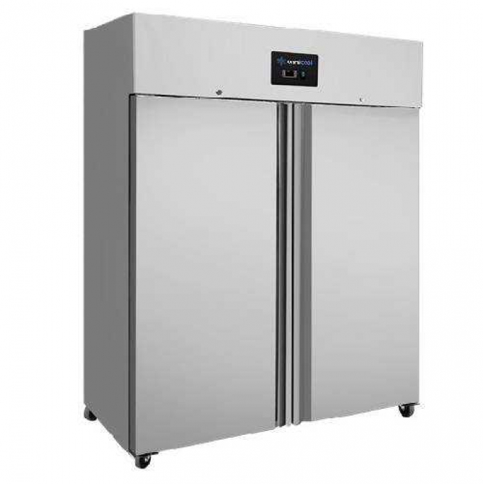 Kühlschrank 2 Türen 1200 l Edelstahl LED Automatik Abtauung