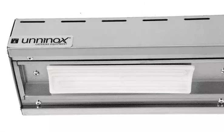 Keramik-Deckenwärmer 2000mm – 5x250W, Edelstahl