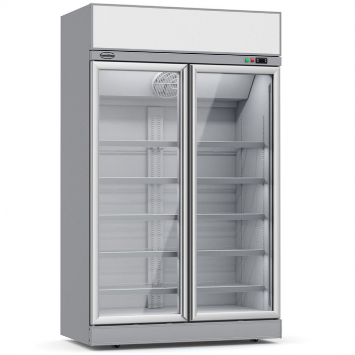 Kühlschrank mit 2 Glastüren INS 1000R - Großer Kühlschrank für die Gastronomie