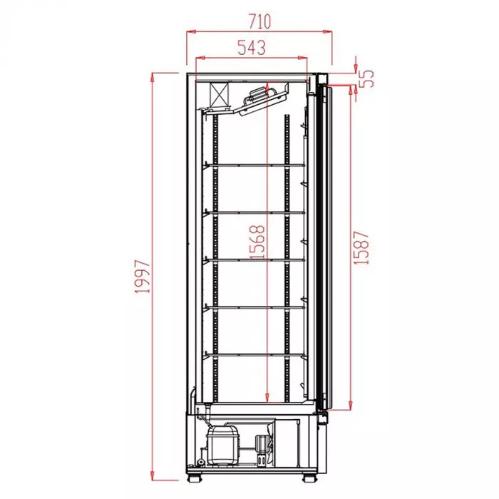 Combisteel Glastürkühlschrank weiß mit 2 Flügeltüren | 1000 Liter