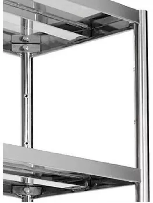 Regalsystem ECO 1800x500xH1800 mm Edelstahl – 4 verstärkte Böden
