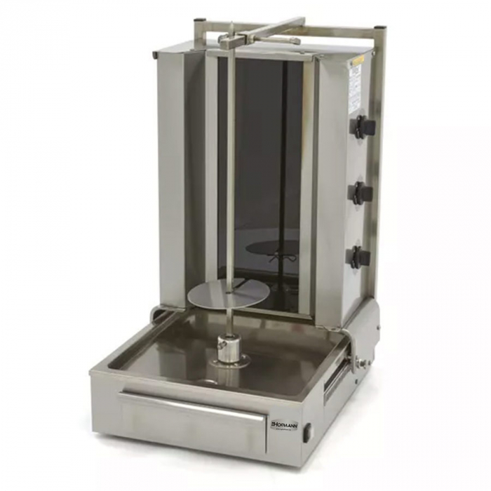 Elektro-Dönergrill mit 3 Brenner | Motor am Boden | 40 kg