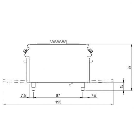 Elektro-Glühplattenkochfeld mit statischen Elektroofen | Bedienung beidseitig B1000xT1100xH870