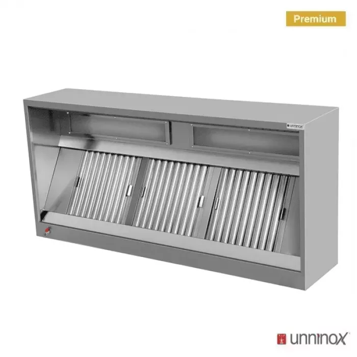 Dunstabzugshaube Box-Modell 3800x1100x450mm Edelstahl