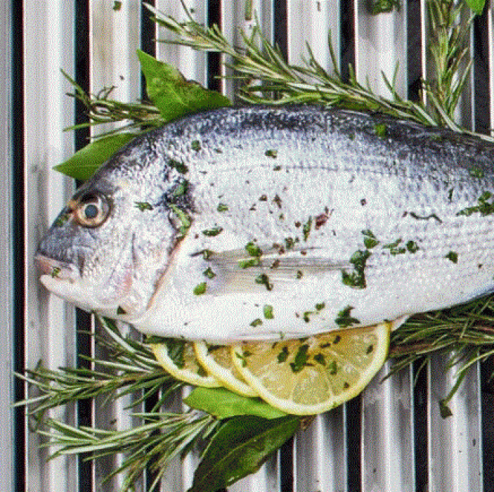 Gaslavasteengrill | Kookzone in roestvrij staal | Vlees/Vis