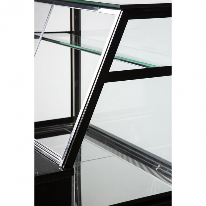 Fleischvitrine Umluftkühlung | B1250xT850xH1300 mm | Bordeaux-​​Schwarz