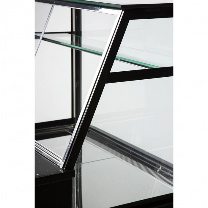 Fleischvitrine Umluftkühlung | B1500xT850xH1300 mm | Bordeaux-​​​Schwarz