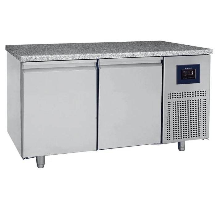 Bakkerij diepvrieswerkbank 2-deurs 600x400 mm granieten werkblad 10-22 °C WiFi - Gastrohot