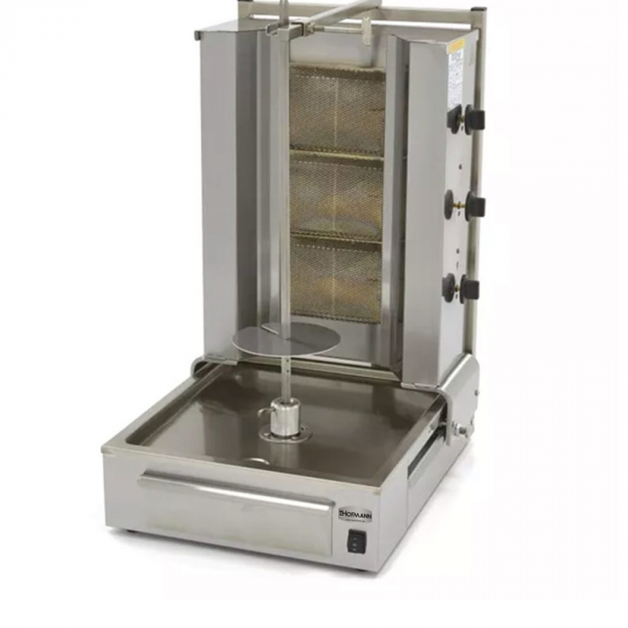 Gas-Dönergrill mit 3 Brenner | Motor am Boden | 40 kg