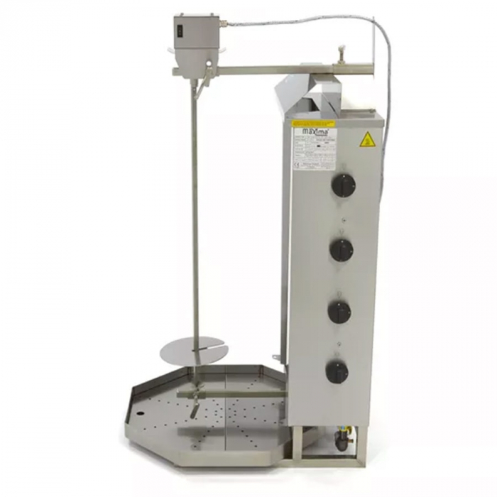 Gas-Dönergrill mit 4 Brenner | Motor an der Spitze | 50 kg