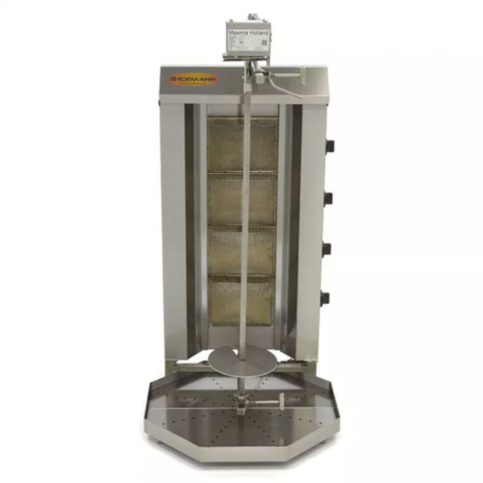 Gas Dönergrill mit 4 Brenner Motor an der Spitze 50 kg - Gastrohot