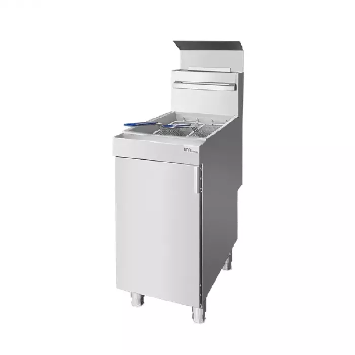 Gasfritteuse 21 Liter 26,4 kW Erdgas 3 Brenner 2 Körbe