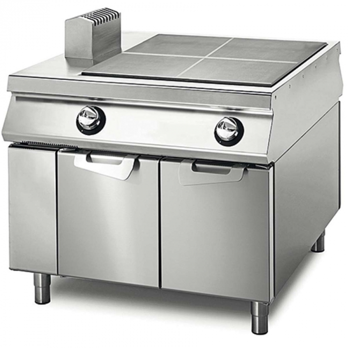 Gas-Glühplattenkochfeld auf Unterbau Türen