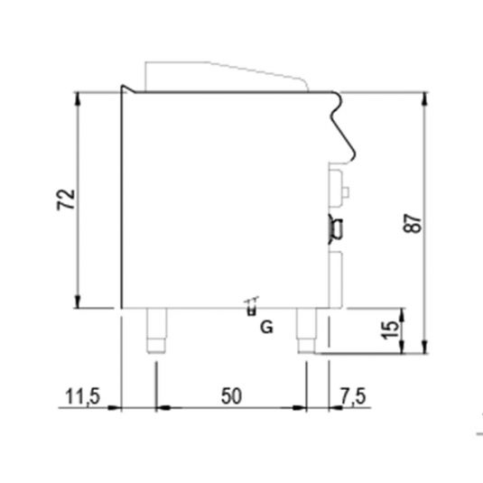 Gas-Grill | Kochzone in Gusseisen | Fleisch/Fisch | 15kW