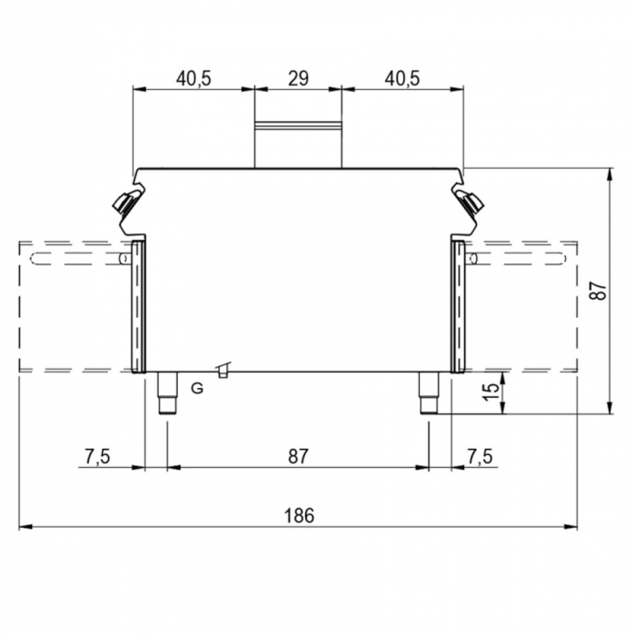 Gas-Grillplatte glatt verchromt auf Unterbau mit Türen | Bedienung beidseitig | 14kW