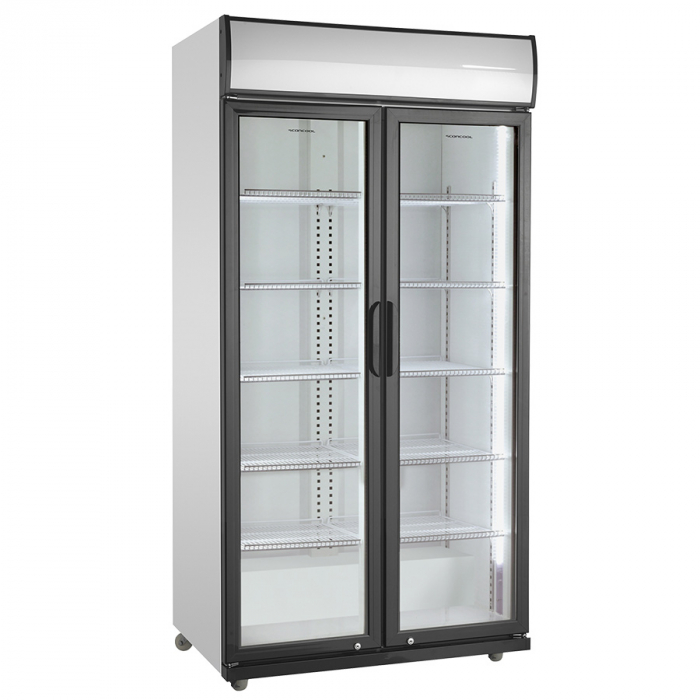 Getränke-Kühlschrank 2 Glastür 590 lt.