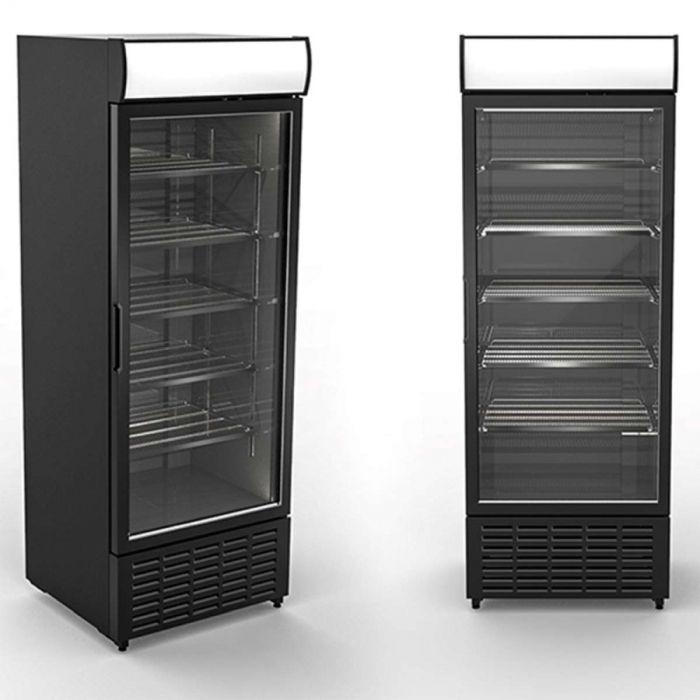 Kühlschrank mit Werbedisplay