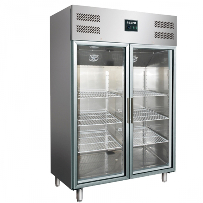 Gewerbekühlschrank Glastür 2/1 GN | B 1340 x L 810 x H 2000