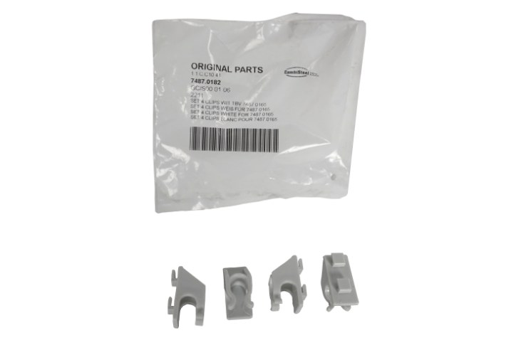 Set 4 Clips Weiß für 7487.0165 Alte Serie | Combisteel 7487.0182