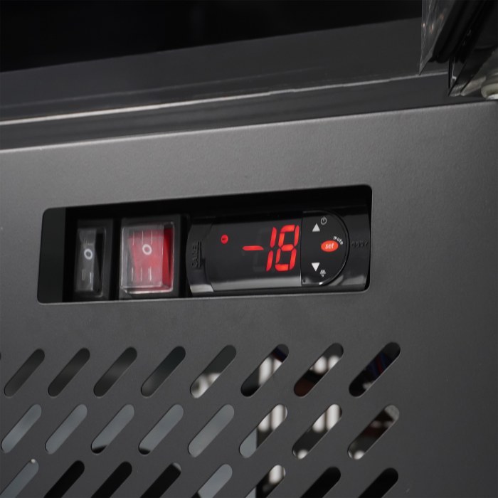 Tiefkühlschrank 1 Glastür Schwarz Nap-250F | Combisteel 7455.1930